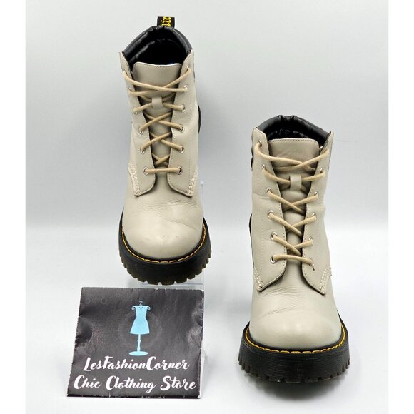 Dr. Martens Women's Beige Persephone Buttero Lace-Up Ankle Boot Size 6 2833 - Picture 7 of 16